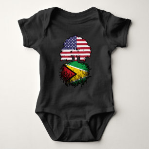 Guyana Guyanese American USA Tree Roots Flag Romper