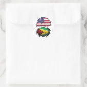 Guyana Guyanese American USA Tree Roots Flag Ronde Sticker (Tas)
