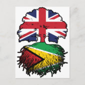Guyana Guyanese British UK Tree Roots Flag Briefkaart (Voorkant)