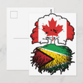 Guyana Guyanese Canadian Canada Tree Roots Flag Briefkaart (Voorkant / Achterkant)