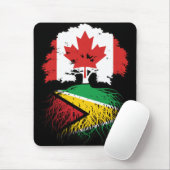 Guyana Guyanese Canadian Canada Tree Roots Flag Muismat (Met muis)
