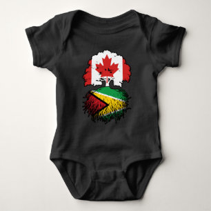Guyana Guyanese Canadian Canada Tree Roots Flag Romper