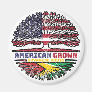 Guyana Guyanese US American USA United States Tree Magneet