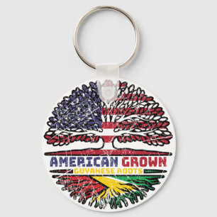 Guyana Guyanese US American USA United States Tree Sleutelhanger