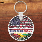 Guyana Guyanese US American USA United States Tree Sleutelhanger (Voorkant)