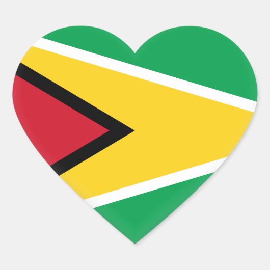 Guyana (Guyanese) vlag Hart Sticker (Voorkant)