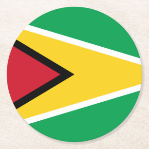 Guyana Guyanese vlag Independence Caribbean Ronde Kartonnen Onderzetter