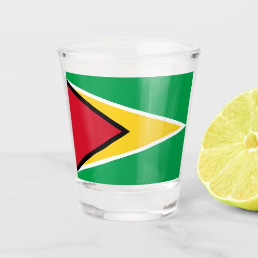 Guyana Guyanese vlag Independence Caribbean Shot Glas (Voorkant)