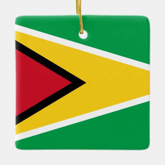 Guyana (Guyanese) vlag Keramisch Ornament (Voorkant)