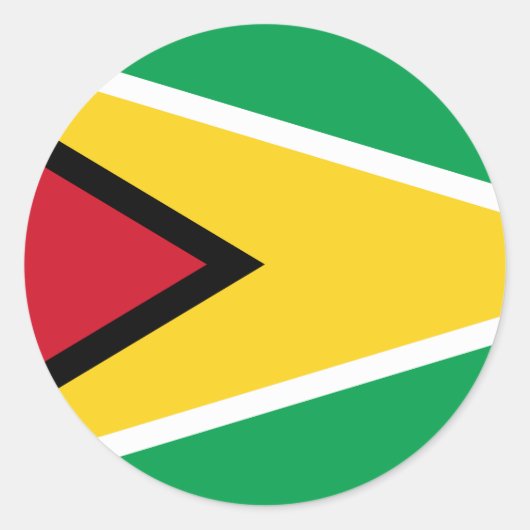 Guyana (Guyanese) vlag Ronde Sticker (Voorkant)