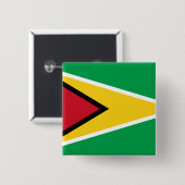 Guyana (Guyanese) vlag Vierkante Button 5,1 Cm (Voorkant /achterkant)