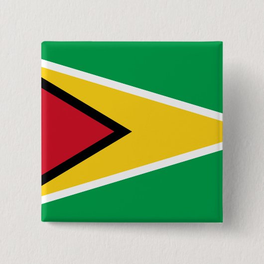 Guyana (Guyanese) vlag Vierkante Button 5,1 Cm (Voorkant)