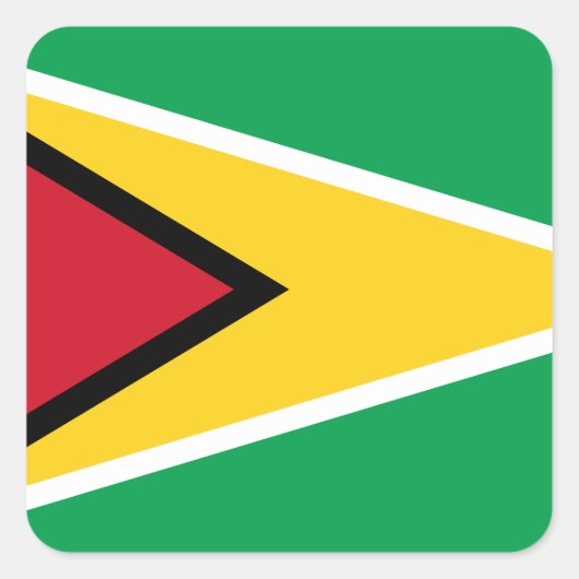 Guyana (Guyanese) vlag Vierkante Sticker (Voorkant)