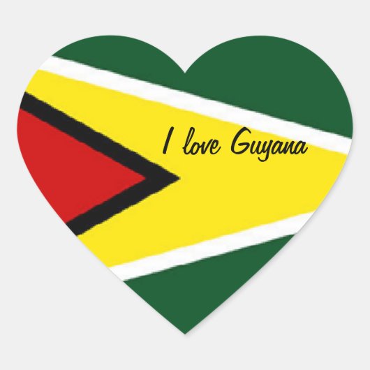 Guyana-hartziekte Hart Sticker (Voorkant)