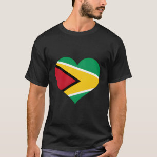 Guyana Heart Pride Guyanese vlag T-shirt