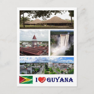Guyana - I Love - Briefkaart