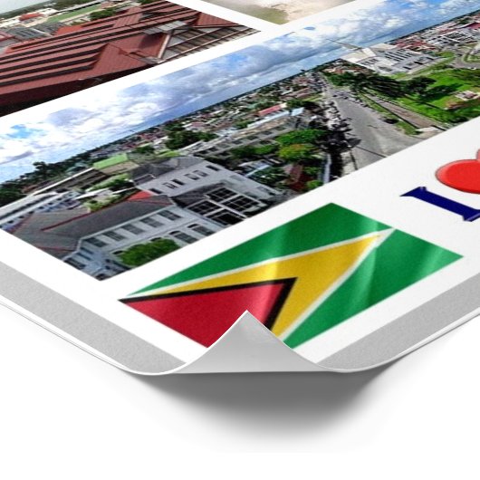 Guyana - I Love - Poster (Hoek)