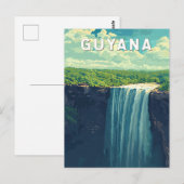 Guyana Illustration Travel Art Vintage Briefkaart (Voorkant / Achterkant)