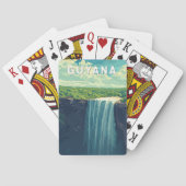 Guyana Illustration Travel Art Vintage Pokerkaarten (Achterkant)