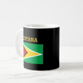 GUYANA in de olievelden: gepersonaliseerd zwart Koffiemok (Voorkant links)