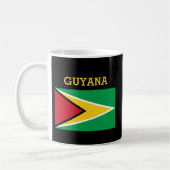 GUYANA in de olievelden: gepersonaliseerd zwart Koffiemok (Links)