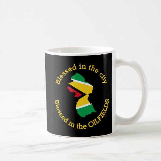 GUYANA in de olievelden: gepersonaliseerd zwart Koffiemok (Rechts)