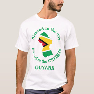 GUYANA in de olievelden op maat gesneden T-shirt