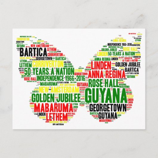 Guyana Independence Celebration Briefkaart (Voorkant)