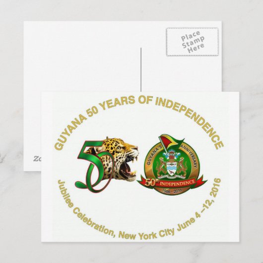 guyana jubileum postkaart (Voorkant / Achterkant)