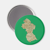 Guyana Kaart Magneet (Voorkant / Achterkant)