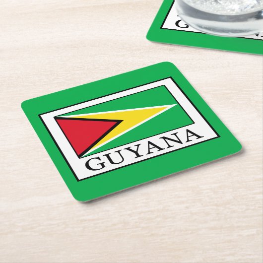 Guyana Kartonnen Onderzetters (Schuin)