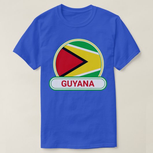 Guyana Landenbadge Guyana Vlag T-shirt (Design voorkant)
