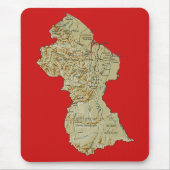 Guyana Map Mousepad Muismat (Voorkant)