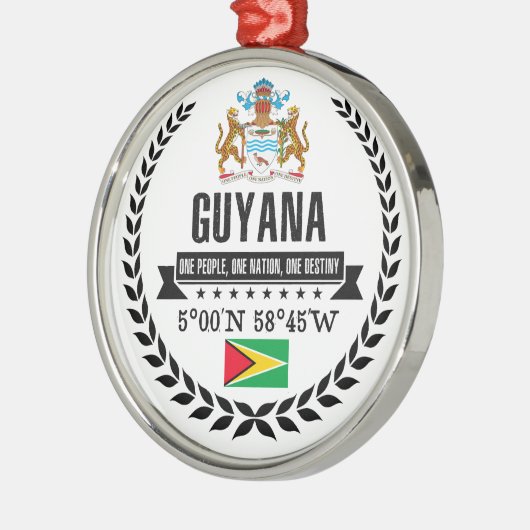 Guyana Metalen Ornament (Links)