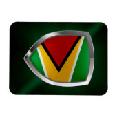 Guyana Mettalic Emblem Magneet (Horizontaal)