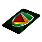Guyana Mettalic Emblem Magneet (Linkerzijde)