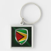 Guyana Mettalic Emblem Sleutelhanger (Voorkant)
