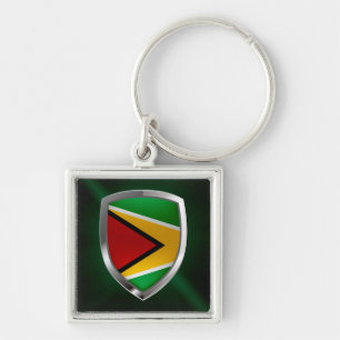 Guyana Mettalic Emblem Sleutelhanger