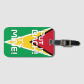 Guyana National Flag Funny Patriotic Bagagelabel (Voorkant (horizontaal))