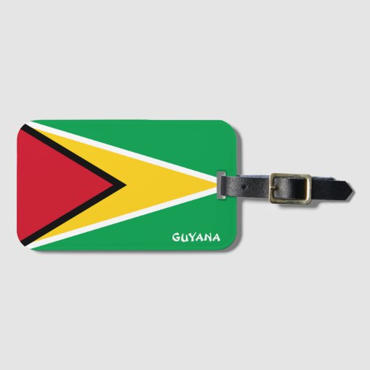 Guyana National Flag Patriotic Bagagelabel (Voorkant (horizontaal))