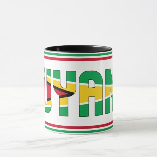 Guyana National Flag Patriotic Coffee Mok (Midden)