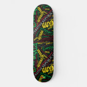Guyana National Pride Wordcloud Persoonlijk Skateboard (Voorkant)