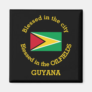 GUYANA-OLIE in de olievelden, op maat gesneden Magneet