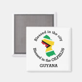 GUYANA-OLIE in de olievelden, op maat gesneden Magneet (Voorkant / Achterkant)