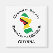 GUYANA-OLIE in de olievelden, op maat gesneden Magneet (Voorkant)