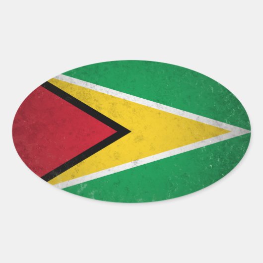 Guyana Ovale Sticker (Voorkant)