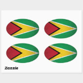 Guyana Ovale Sticker (Vel)