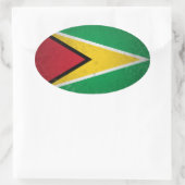 Guyana Ovale Sticker (Tas)