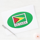 Guyana Ovale Sticker (Envelop)