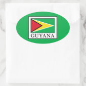 Guyana Ovale Sticker (Tas)